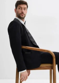 Herren bonprix Große Größen|Anzüge & Sakkos|Smoking-Sakko mit Stretch-Anteil, Slim Fit