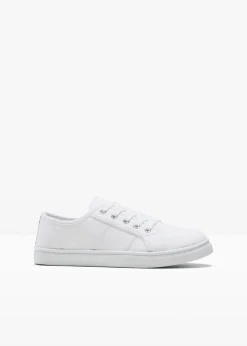 Outlet Sneaker aus Baumwoll-Canvas mit Stickerei Damen Sneaker|Sneaker