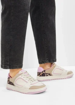 Damen bonprix Sneaker|Sneaker mit Animal-Details
