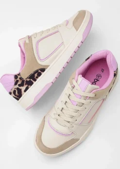 Damen bonprix Sneaker|Sneaker mit Animal-Details