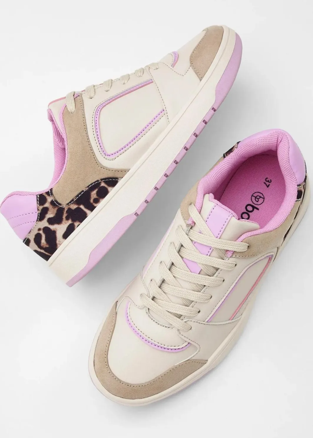 Damen bonprix Sneaker|Sneaker mit Animal-Details