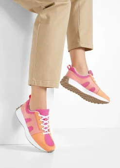 Damen bonprix Sneaker|Sneaker mit Mesh-Einsatz