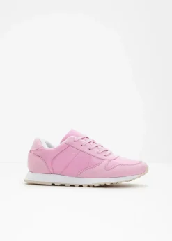 Damen bonprix Sneaker|Sneaker mit Satin-Einsatz