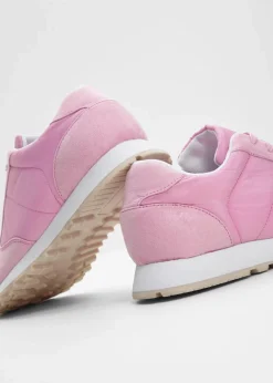 Damen bonprix Sneaker|Sneaker mit Satin-Einsatz