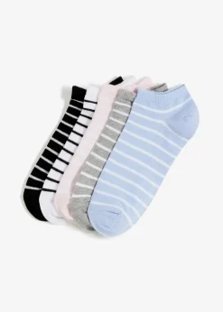 Damen bonprix Mehrfachpacks|Mädchen·Strümpfe|Sneakersocken mit Bio-Baumwolle (5er Pack)