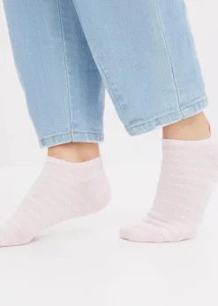 Damen bonprix Mehrfachpacks|Mädchen·Strümpfe|Sneakersocken mit Bio-Baumwolle (5er Pack)