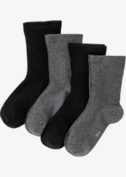 Damen bonprix Socken|Socken|Socken mit druckfreiem Bund (4er Pack)