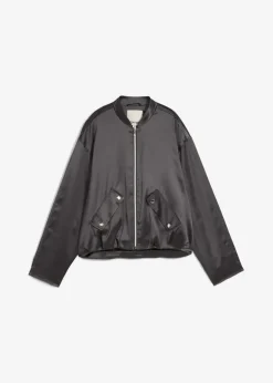 Damen bonprix Jacken & Mäntel|Bekleidung·Hosen|Softblouson aus glänzendem Viskose-Mix