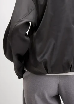 Damen bonprix Jacken & Mäntel|Bekleidung·Hosen|Softblouson aus glänzendem Viskose-Mix