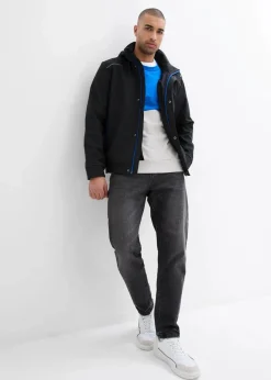 New Softshelljacke in Blousonform mit Kapuze Herren Große Größen|Outdoorbekleidung