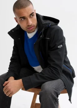 New Softshelljacke in Blousonform mit Kapuze Herren Große Größen|Outdoorbekleidung