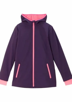 Clearance Softshelljacke mit Kapuze, wasserabweisend Kinder Mädchen 2-8 Jahre·Nachhaltigere Materialien|Mädchen 9-16 Jahre·Nachhaltigere Materialien