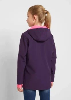 Clearance Softshelljacke mit Kapuze, wasserabweisend Kinder Mädchen 2-8 Jahre·Nachhaltigere Materialien|Mädchen 9-16 Jahre·Nachhaltigere Materialien