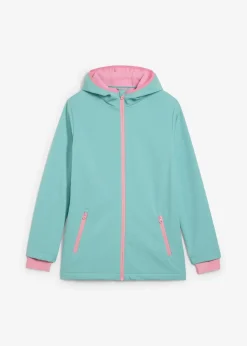 Kinder bonprix Mädchen 2-8 Jahre·Nachhaltigere Materialien|Mädchen 9-16 Jahre·Nachhaltigere Materialien|Softshelljacke mit Kapuze, wasserabweisend