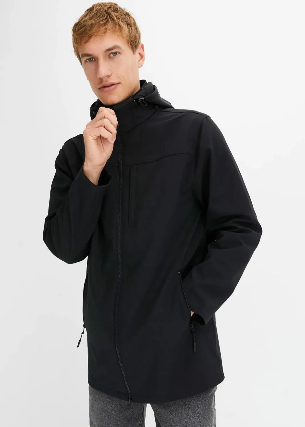Herren bonprix Outdoorbekleidung|Jacken & Mäntel|Softshell-Parka mit abnehmbarer Kapuze