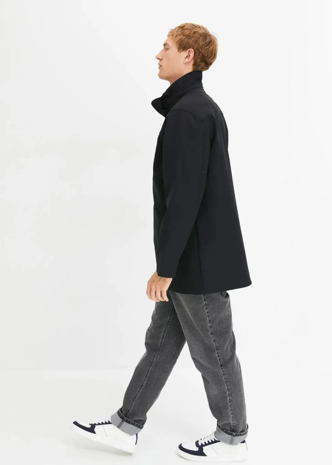 Herren bonprix Outdoorbekleidung|Jacken & Mäntel|Softshell-Parka mit abnehmbarer Kapuze
