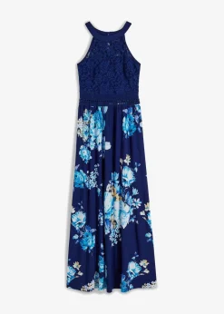 Hot Sommer-Maxikleid mit Blumen-Print und Spitze Damen Bekleidung·Pullover & Strickjacken|Kleider