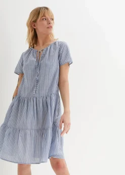 Damen bonprix Bekleidung·Pullover & Strickjacken|Kleider|Sommer-Tunika-Kleid aus reiner Baumwolle