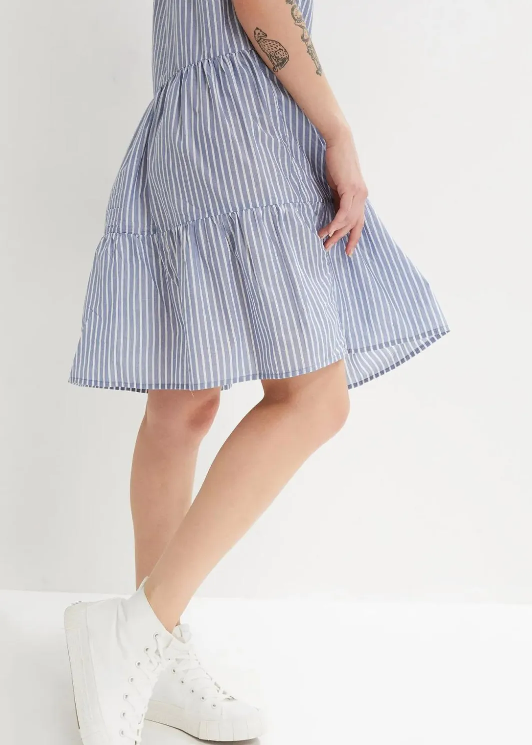 Damen bonprix Bekleidung·Pullover & Strickjacken|Kleider|Sommer-Tunika-Kleid aus reiner Baumwolle