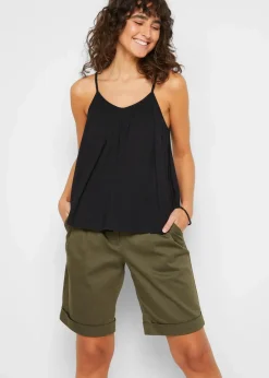 Damen bonprix Nachhaltigere Materialien|Shirts & Tops|Spaghettiträger-Top aus fließender Viskose