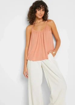 Best Spaghettiträger-Top aus fließender Viskose Damen Shirts & Tops|Nachhaltigere Materialien