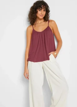 Hot Spaghettiträger-Top aus fließender Viskose Damen Nachhaltigere Materialien|Shirts & Tops