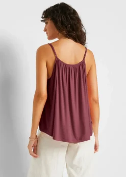 Hot Spaghettiträger-Top aus fließender Viskose Damen Nachhaltigere Materialien|Shirts & Tops