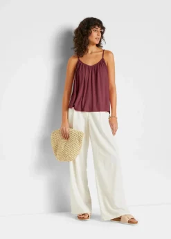 Hot Spaghettiträger-Top aus fließender Viskose Damen Nachhaltigere Materialien|Shirts & Tops
