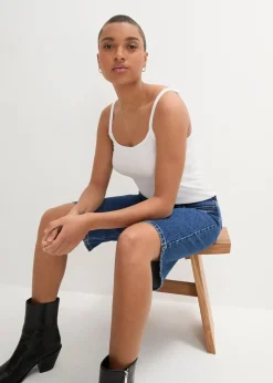 Damen bonprix Shirts & Tops|Basics|Spaghettiträger-Top aus reiner Bio Baumwolle, (2er-Pack)