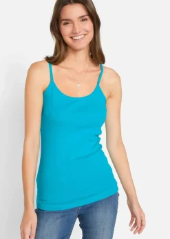 New Spaghettiträger-Top aus reiner Baumwolle (3er Pack) Damen Shirts & Tops|Basics