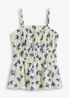 Damen bonprix Shirts & Tops|Spaghettiträger-Top aus strukturiertem Crêpe