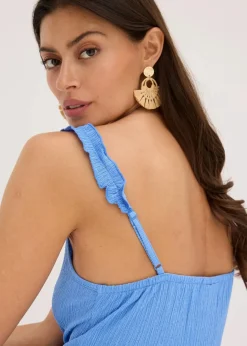 Hot Spaghettiträger-Top mit Rüschen Damen Shirts & Tops