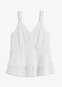 Hot Spaghettiträger-Top mit Rüschen Damen Shirts & Tops