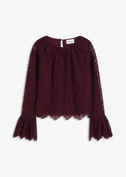 New Spitzen-Bluse mit Volants Damen Bekleidung·Jacken & Mäntel|Blusen & Tuniken
