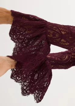 New Spitzen-Bluse mit Volants Damen Bekleidung·Jacken & Mäntel|Blusen & Tuniken