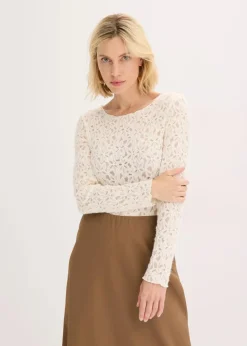 Hot Spitzenbody mit flauschiger Oberfläche Damen Shirts & Tops