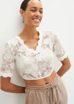 Discount Spitzen-Dirndlbluse Damen Bekleidung·Jacken & Mäntel|Blusen & Tuniken
