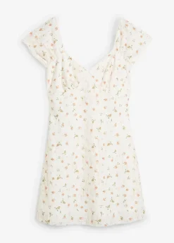 Damen bonprix Kleider|Spitzenkleid mit Blumenprint