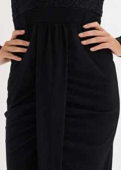 Damen bonprix Bekleidung·Pullover & Strickjacken|Kleider|Spitzenkleid mit Drapierung