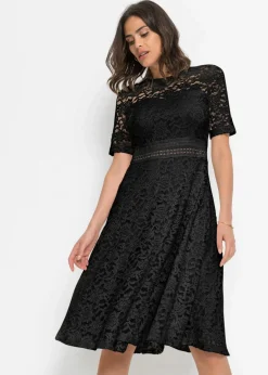 Damen bonprix Festliche Mode|Kleider|Spitzenkleid mit Häkeleinsatz