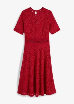 Damen bonprix Bekleidung·Pullover & Strickjacken|Kleider|Spitzenkleid mit Häkeleinsatz