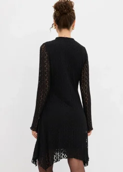 Damen bonprix Kleider|Spitzenkleid mit Zipfelsaum