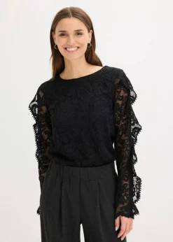 Damen bonprix Shirts & Tops|Spitzen-Shirtbluse