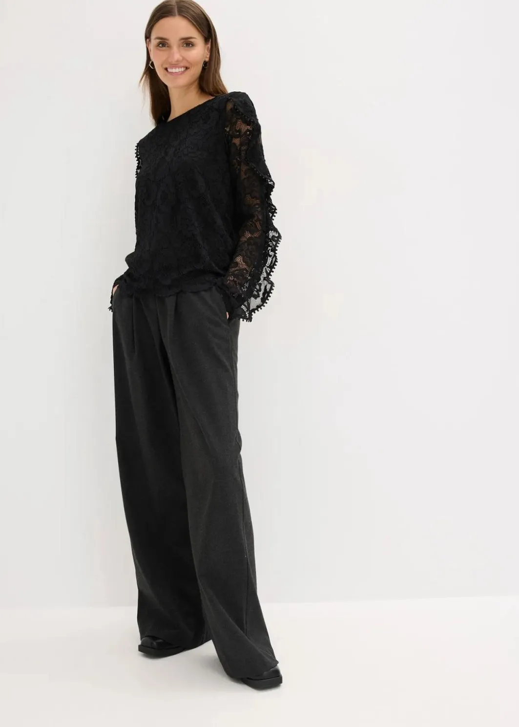 Damen bonprix Shirts & Tops|Spitzen-Shirtbluse