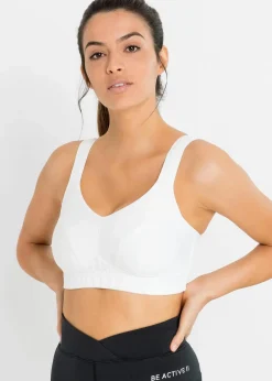 Damen bonprix Große Cups D-H|Sportbekleidung|Sport BH mit mittlerem Halt (2er Pack)