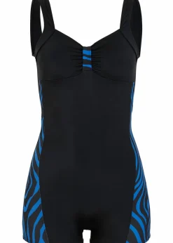 Damen bonprix Nachhaltigere Materialien|Bademode·Badeanzüge|Sport-Badeanzug mit Bein