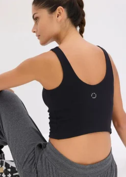 Damen bonprix Wäsche·Bhs|Bhs|Sport-BH Top mit mittlerem Halt und baumwollartigem Griff