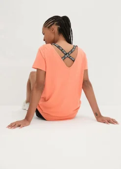 Clearance Sport-Longshirt mit Rückenausschnitt Damen Shirts & Tops|Sportbekleidung