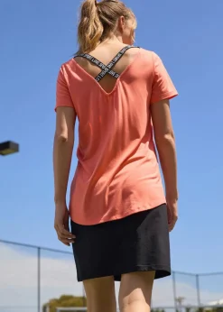 Clearance Sport-Longshirt mit Rückenausschnitt Damen Shirts & Tops|Sportbekleidung