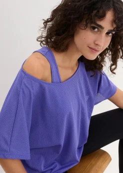 Damen bonprix Bekleidung·Sweat|Sportbekleidung|Sport-Top mit Mesh-Shirt (2-tlg. Set)
